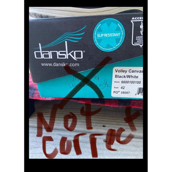 Dansko Vegan Black Canvas Slip Resistant Clogs Shoes Women Sz 42 EU/ 11.5-12 US - Picture 14 of 16